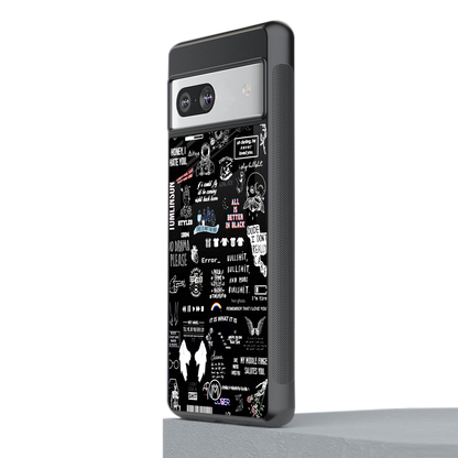 all is better in black back phone cover | glass case for Google Pixel 7A