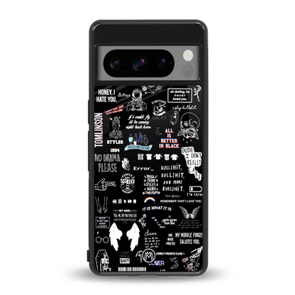 all is better in black back phone cover | glass case for google pixel 8 pro