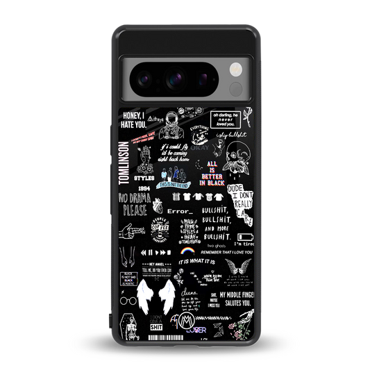 all is better in black back phone cover | glass case for google pixel 8 pro