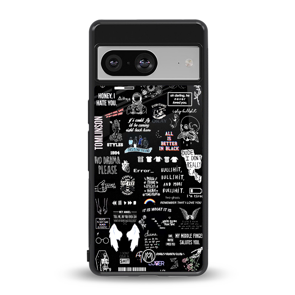all is better in black back phone cover | glass case for Google Pixel 8