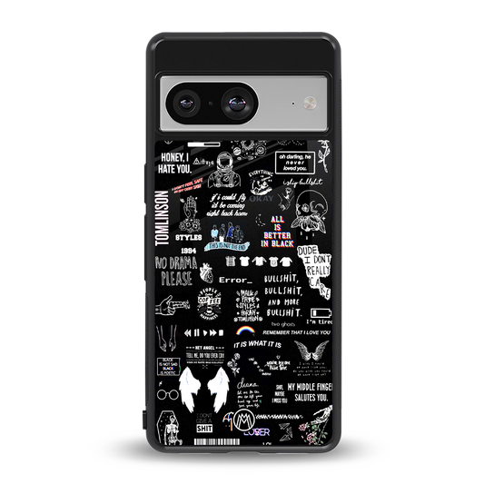 all is better in black back phone cover | glass case for Google Pixel 8