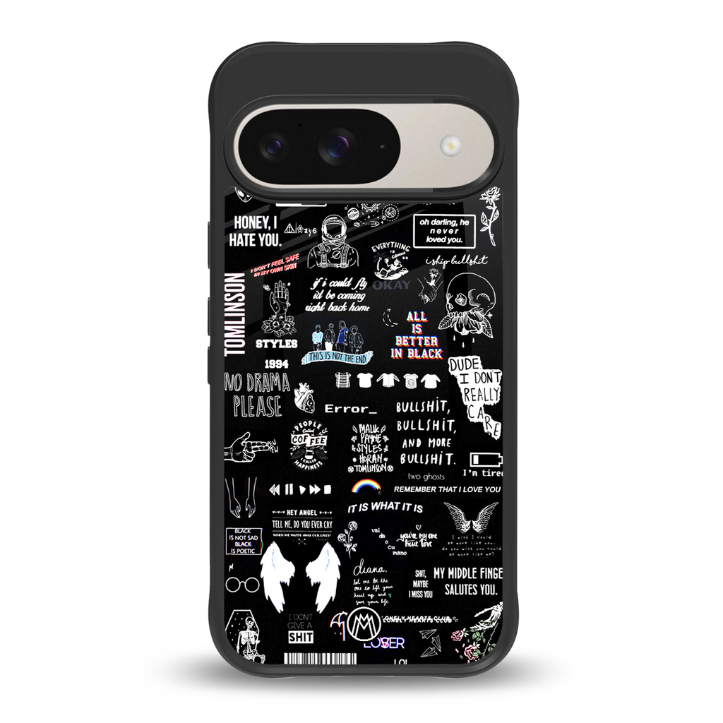 all is better in black back phone cover | glass case for google pixel 9