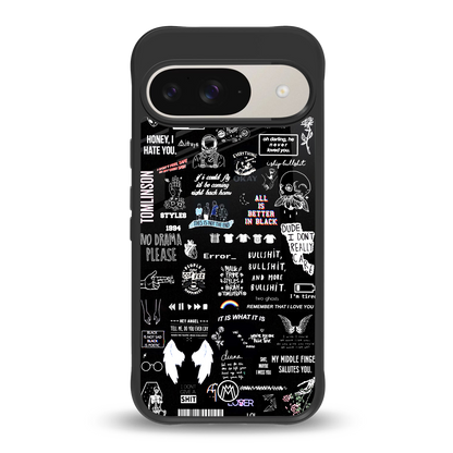 all is better in black back phone cover | glass case for google pixel 9