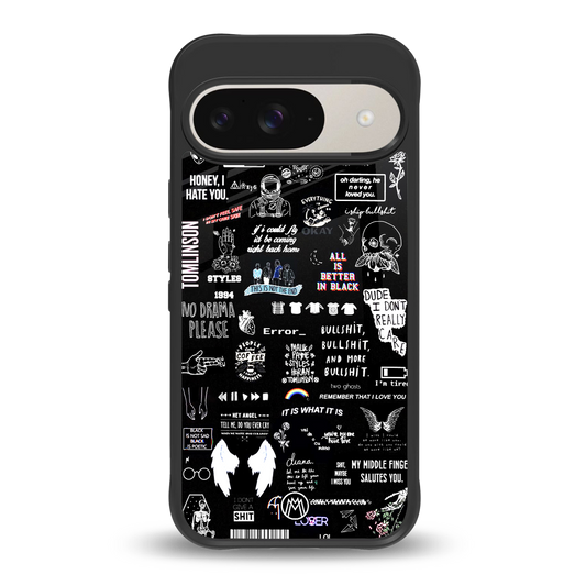 all is better in black back phone cover | glass case for google pixel 9