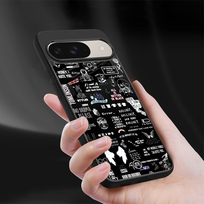 all is better in black back phone cover | glass case for google pixel 9