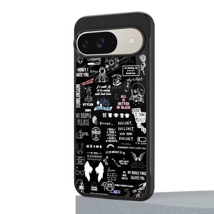 all is better in black back phone cover | glass case for google pixel 9