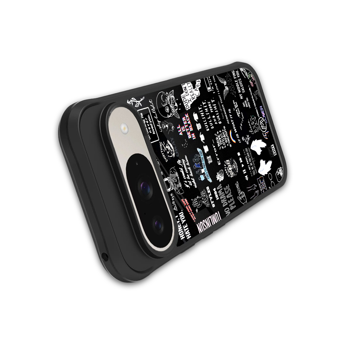 all is better in black back phone cover | glass case for google pixel 9