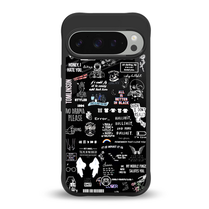 all is better in black back phone cover | glass case for google pixel 9 pro xl
