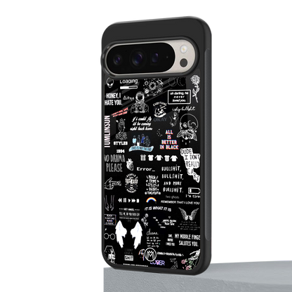 all is better in black back phone cover | glass case for google pixel 9 pro xl