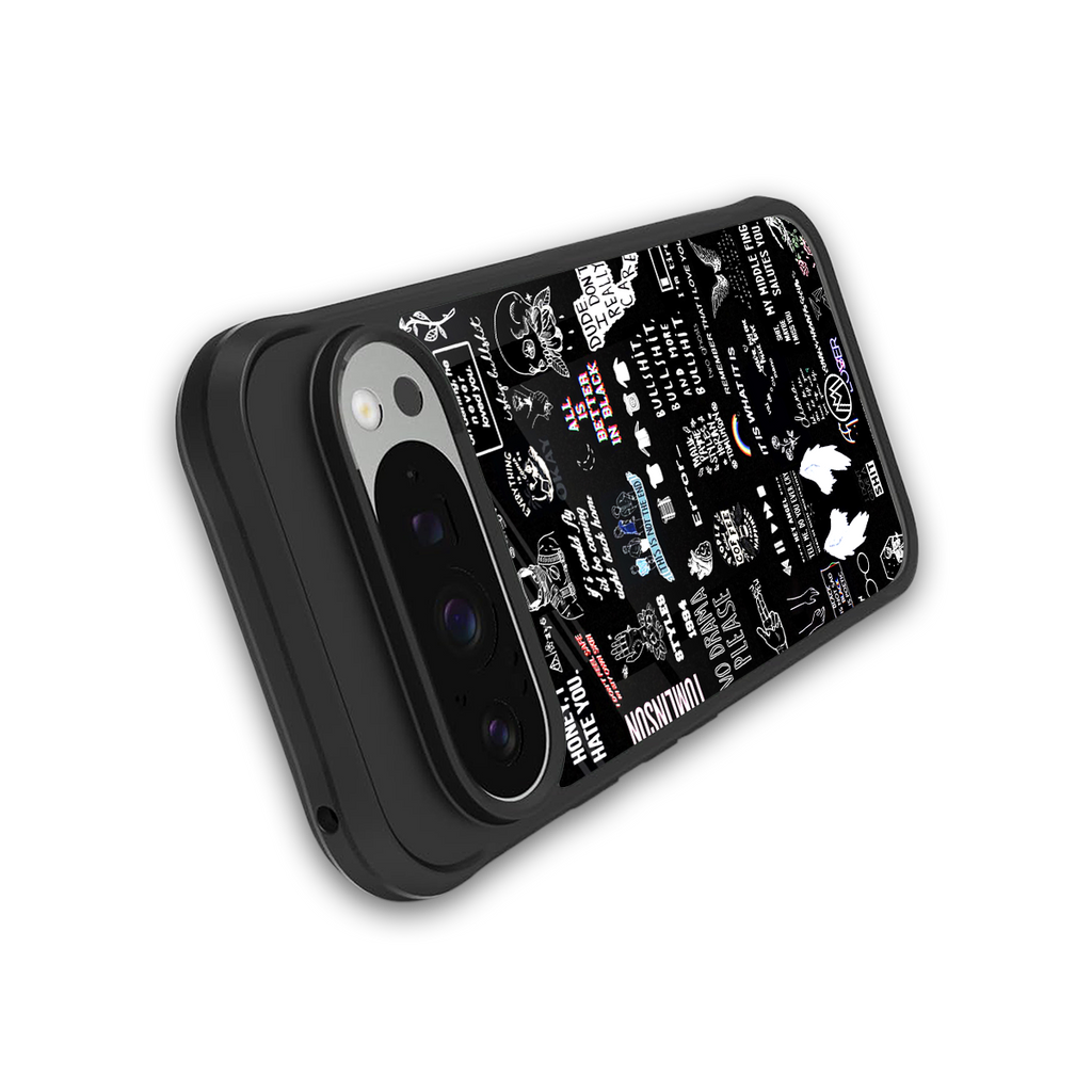 all is better in black back phone cover | glass case for google pixel 9 pro