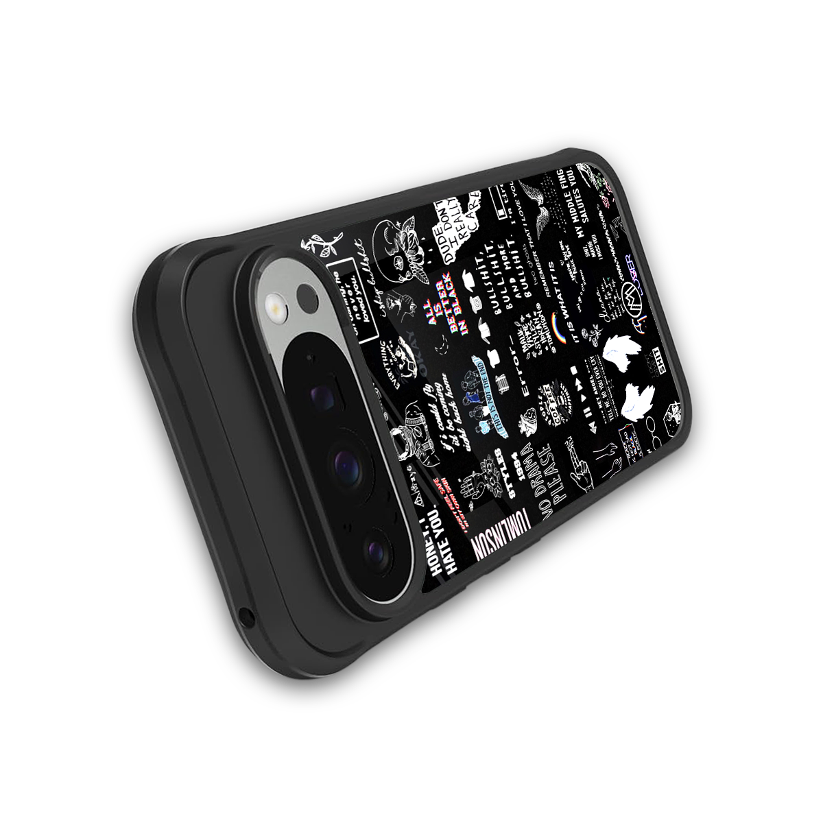 all is better in black back phone cover | glass case for google pixel 9 pro xl