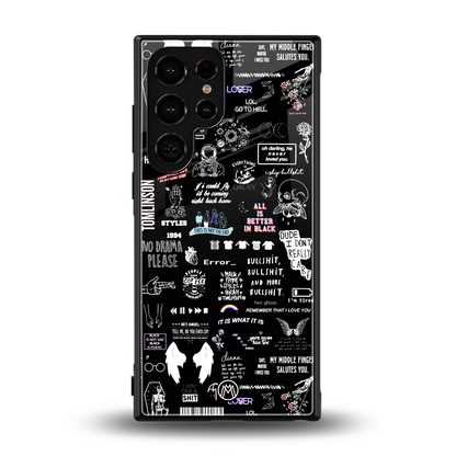 all is better in black back phone cover | glass case for samsung galaxy s24 ultra
