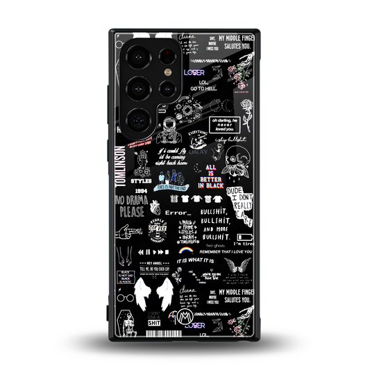 all is better in black back phone cover | glass case for samsung galaxy s24 ultra