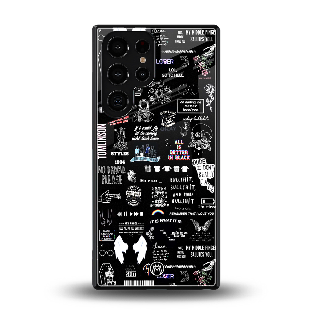 all is better in black back phone cover | glass case for samsung galaxy s25 ultra