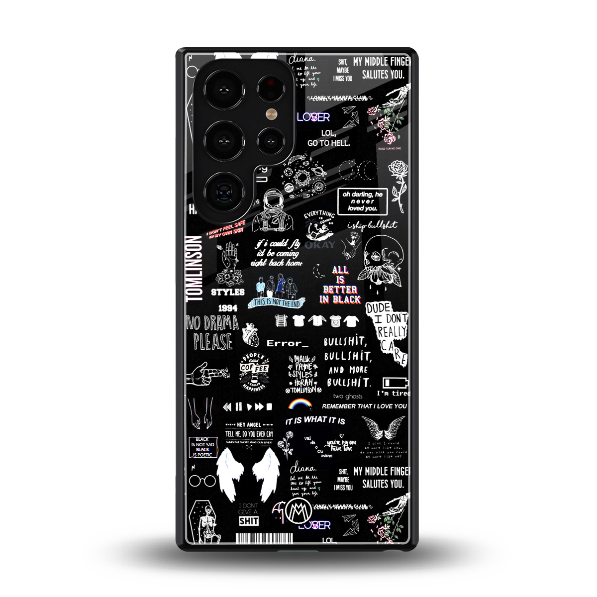 all is better in black back phone cover | glass case for samsung galaxy s25 ultra