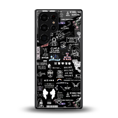 all is better in black back phone cover | glass case for samsung galaxy s25 ultra