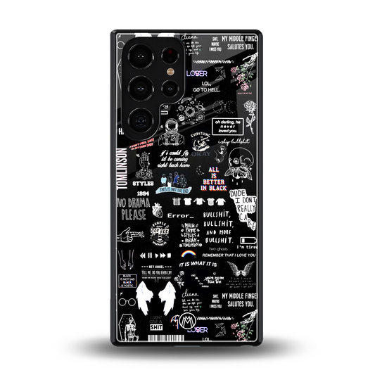 all is better in black back phone cover | glass case for samsung galaxy s25 ultra