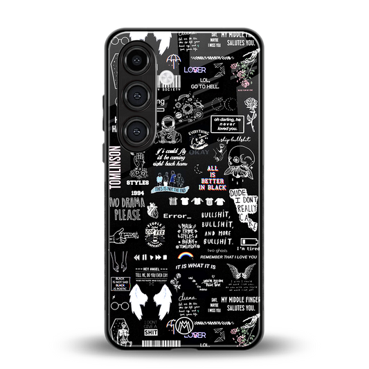 all is better in black back phone cover | glass case for samsung galaxy s23 plus