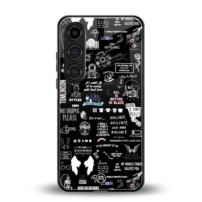 all is better in black back phone cover | glass case for samsung galaxy s24 plus