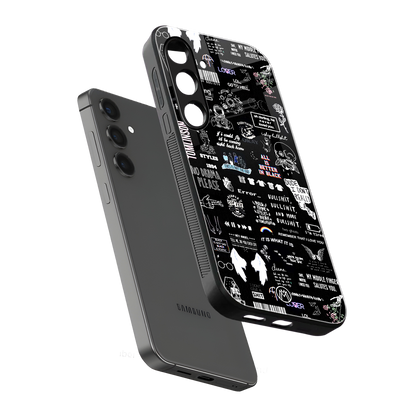 all is better in black back phone cover | glass case for samsung galaxy s24 plus