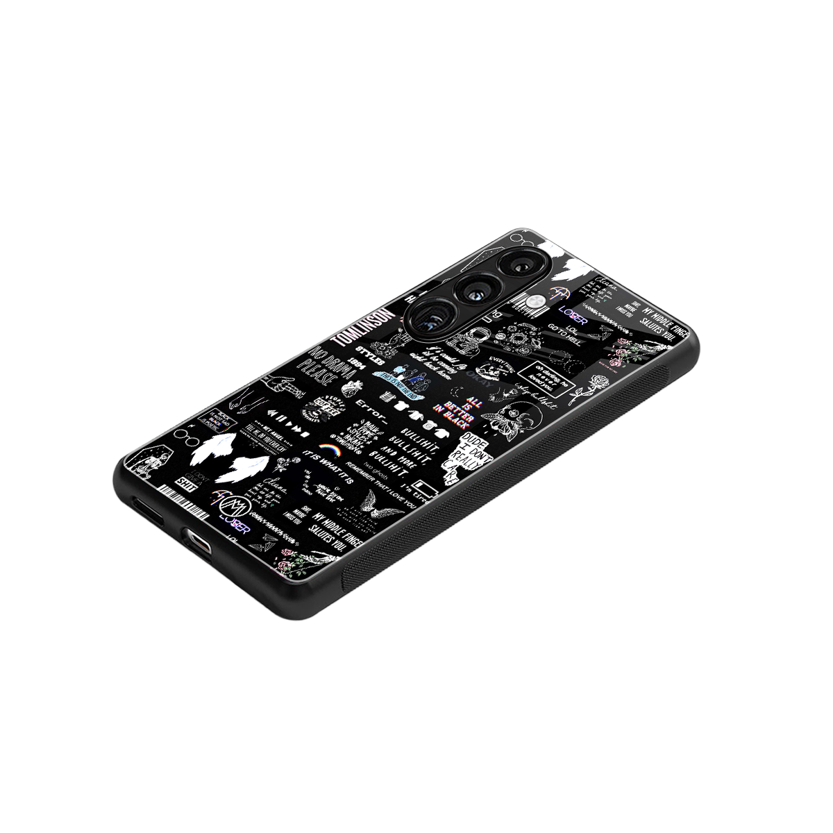 all is better in black back phone cover | glass case for samsung galaxy s23 plus