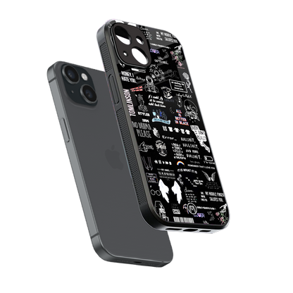 all is better in black back phone cover | glass case for iphone 14