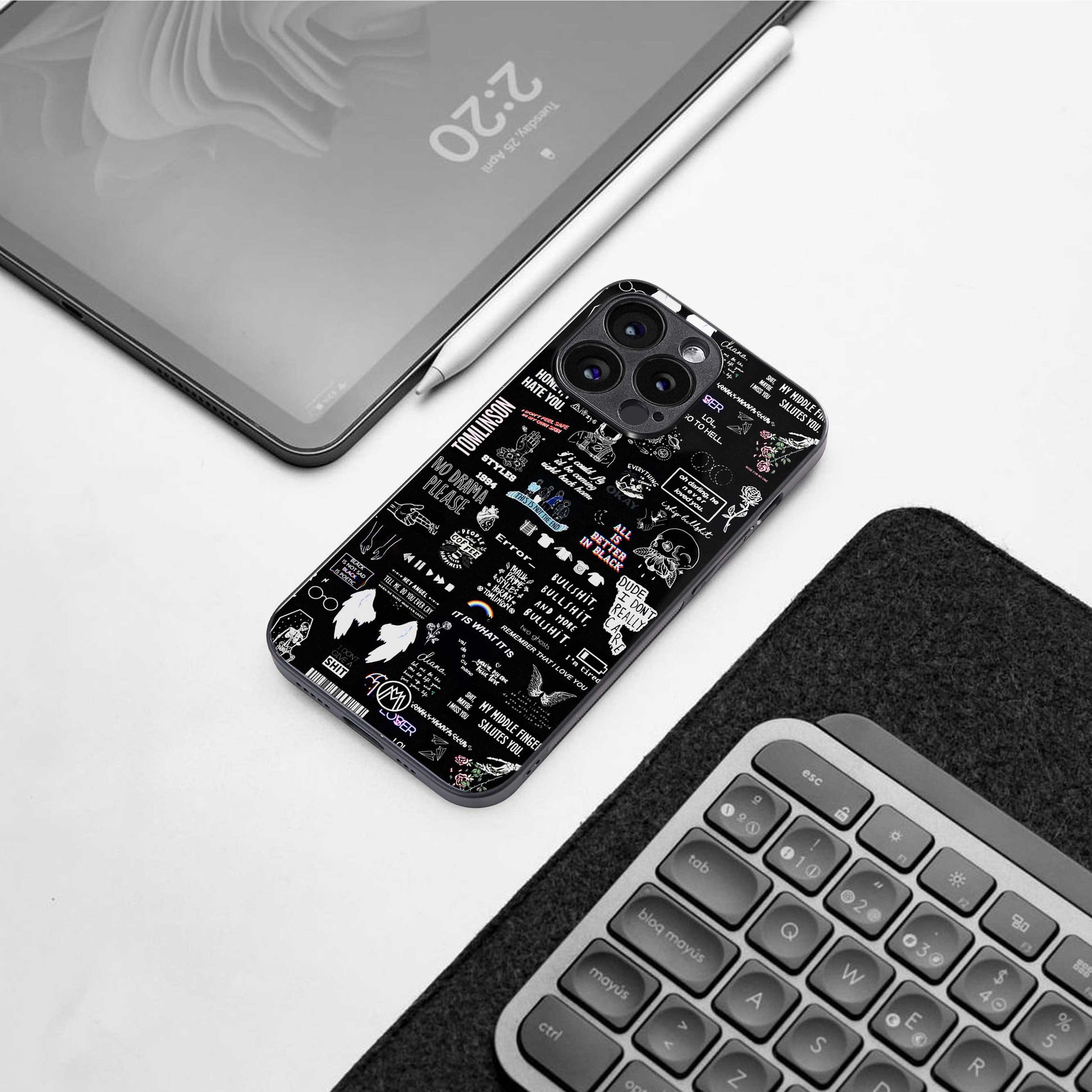 all is better in black back phone cover | glass case for samsung galaxy s24 ultra