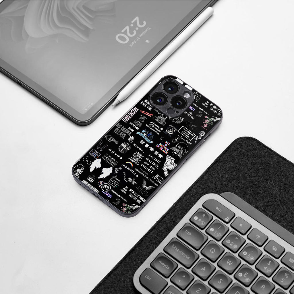 all is better in black back phone cover | glass case for iphone 16 pro max