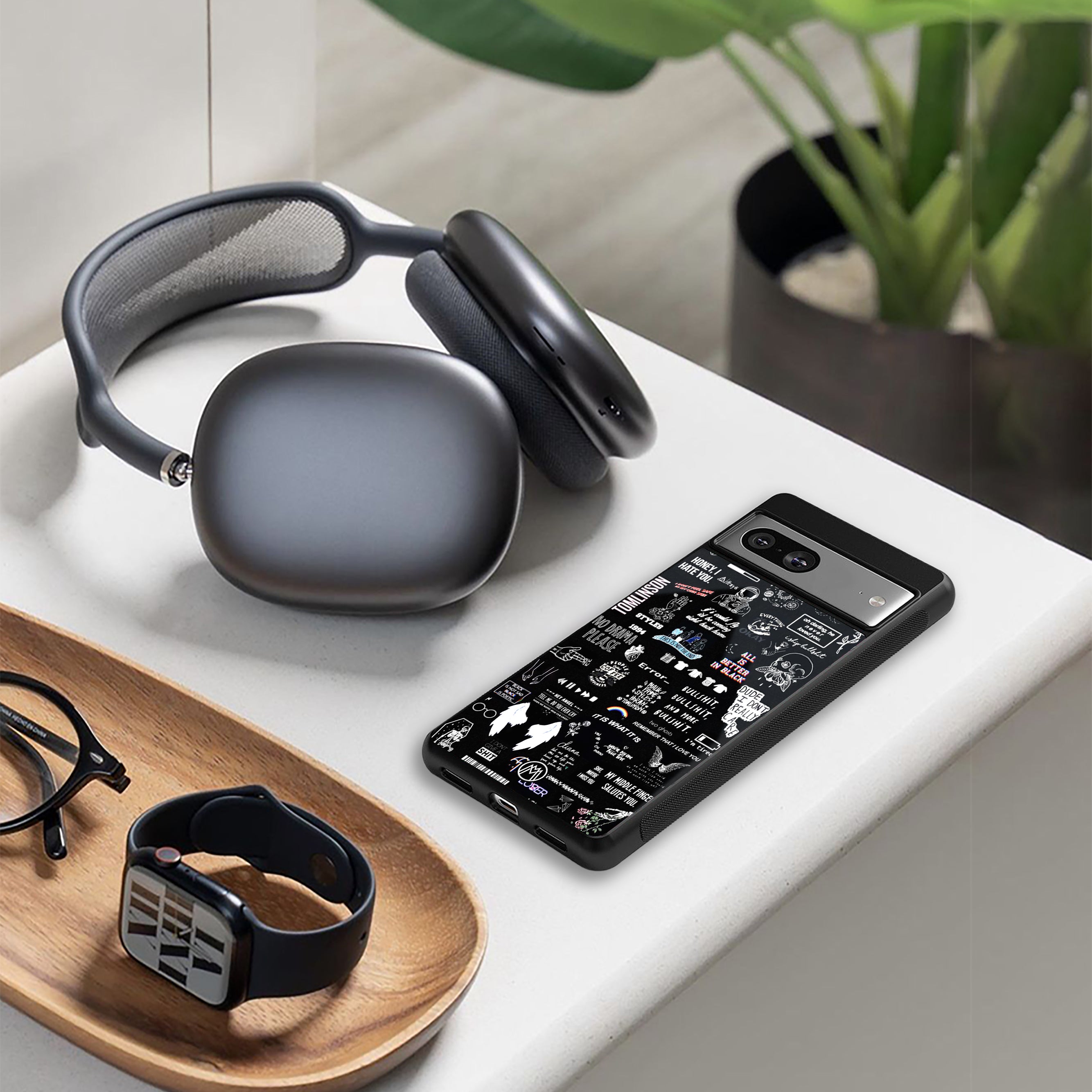all is better in black back phone cover | glass case for google pixel 9 pro xl