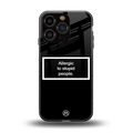 allergic to stupid people black back phone cover | glass case for iphone 16 pro
