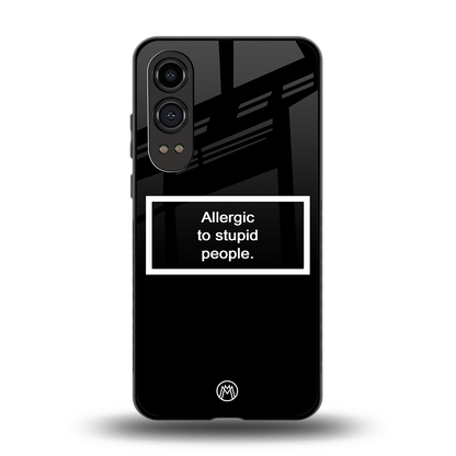 allergic to stupid people black back phone cover | glass case for oneplus nord ce 4 lite
