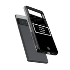 allergic to stupid people black back phone cover | glass case for google pixel 6 pro