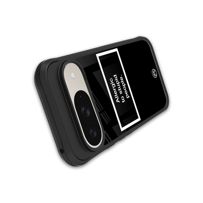 allergic to stupid people black back phone cover | glass case for google pixel 9