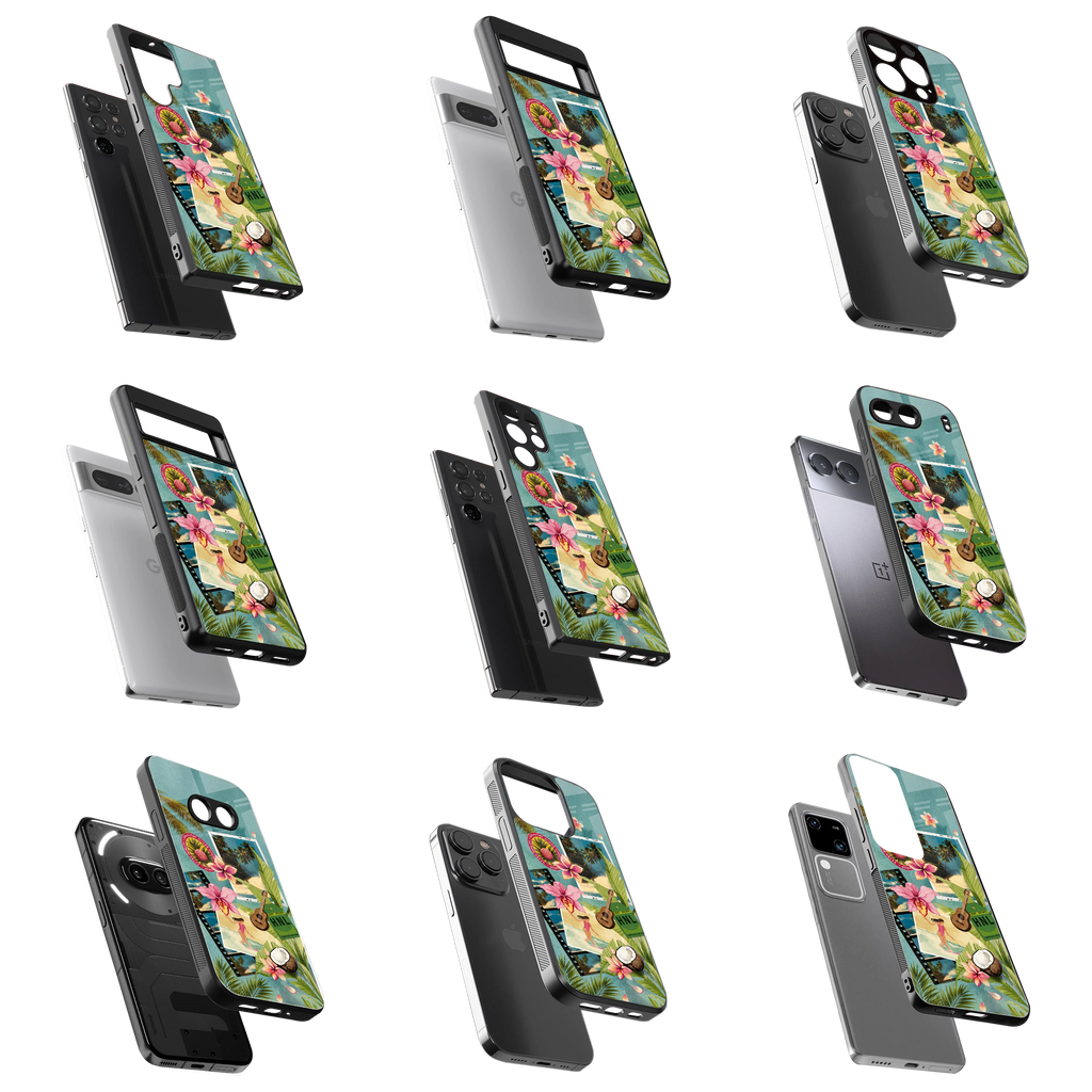 Durable Glass Back Mobile Case for iPhone, Samsung, OnePlus, Google Pixel, Redmi, Vivo, Oppo