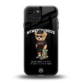alpha bear back phone cover | glass case for iphone 13 mini