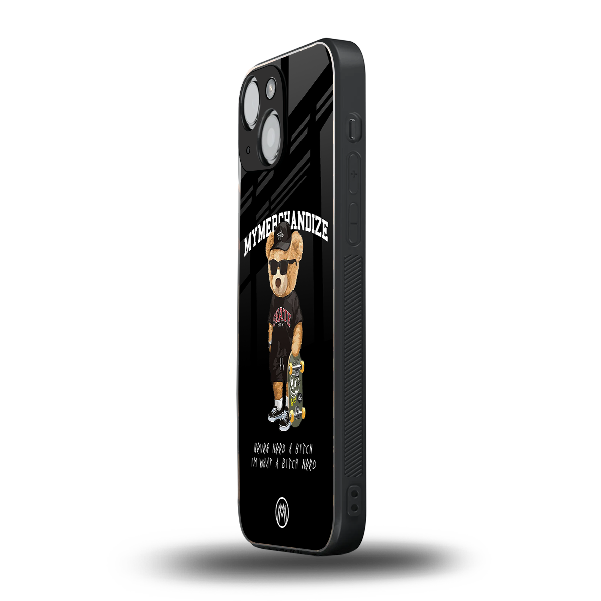 alpha bear back phone cover | glass case for iphone 13 mini