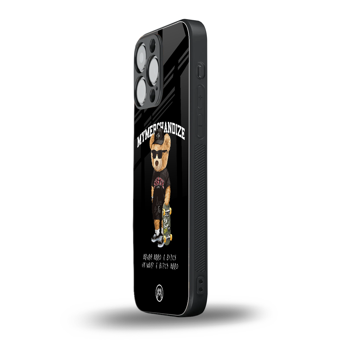 alpha bear back phone cover | glass case for iphone 13 pro max