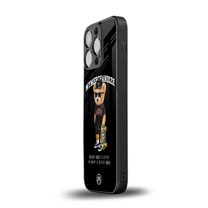 alpha bear back phone cover | glass case for iphone 13 pro
