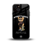 alpha bear back phone cover | glass case for iphone 13