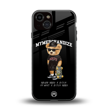 alpha bear back phone cover | glass case for iphone 13