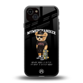 alpha bear back phone cover | glass case for iphone 14 plus