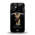 alpha bear back phone cover | glass case for iphone 16 plus