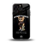 alpha bear back phone cover | glass case for iphone 16 pro