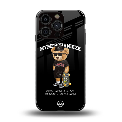 alpha bear back phone cover | glass case for iphone 16 pro