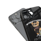 alpha bear back phone cover | glass case for iphone 16 pro