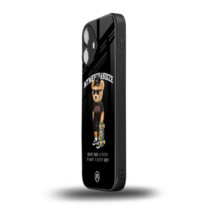 alpha bear back phone cover | glass case for iphone 16