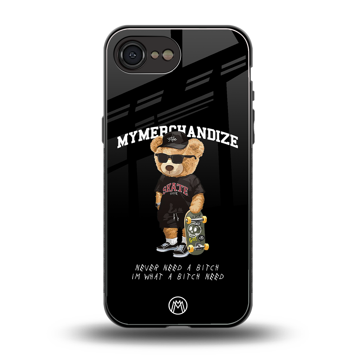 alpha bear back phone cover | glass case for iphone 16e