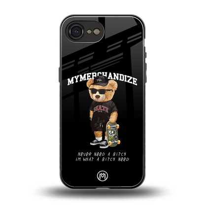 alpha bear back phone cover | glass case for iphone 16e