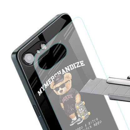 alpha bear back phone cover | glass case for iphone 16e