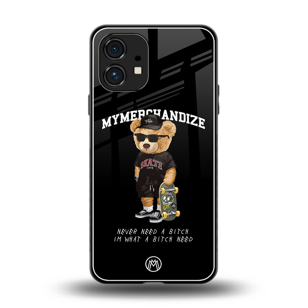alpha bear back phone cover | glass case for nothing phone 1